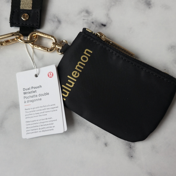 Black and Gold Lululemon Wristlet Set - Picture 5 of 6